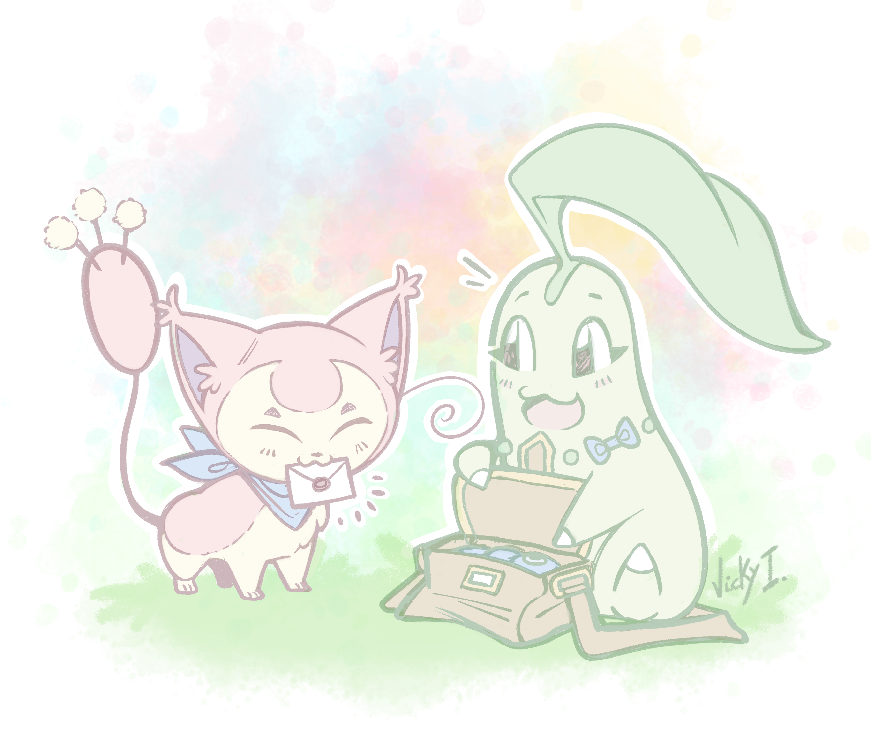 VickyIlhe's tweet photo. quick sketch to celebrate #pokemonmysterydungeon day! My first game was Blue Rescue Team and I was a Skitty 💓💓💓 me and my friend Chikorita are going on a mission!
#PokemonMundoMisterioso #MundoMisterioso #pokemonmysterydungeon https://t.co/5zFok3unGU