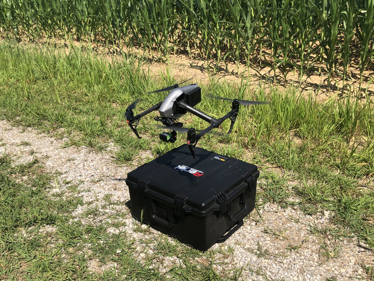 Adding another layer of #agtech data to help verify in season Agronomic decisions. Thanks <a href="/217BrianH/">Brian Henze</a> for coming to #farm to fly. #plant19 has been a struggle but still need to learn!
