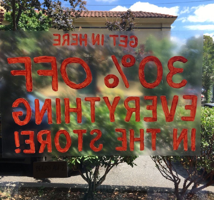 The 30% Off Everything Sale is on!  Don't miss our biggest sale ever - now through August 11 at the shop and online.  Get in here!