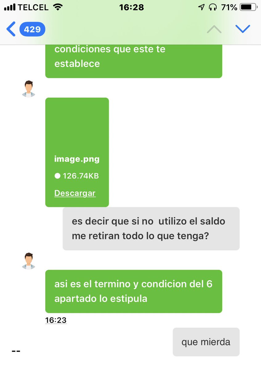 ArminD_mb's tweet photo. No utilicen @ToditoCash si tienen pensado guardar aunque sea una mínima cantidad y no usarla por 120 días por qué cierran tu cuenta con todo el dinero que tengas ,a mi me pasó por no leer todos los términos y condiciones ,y pues si algo les sirve mi experiencia. #EstafaMaestra https://t.co/U0fHeMeay9