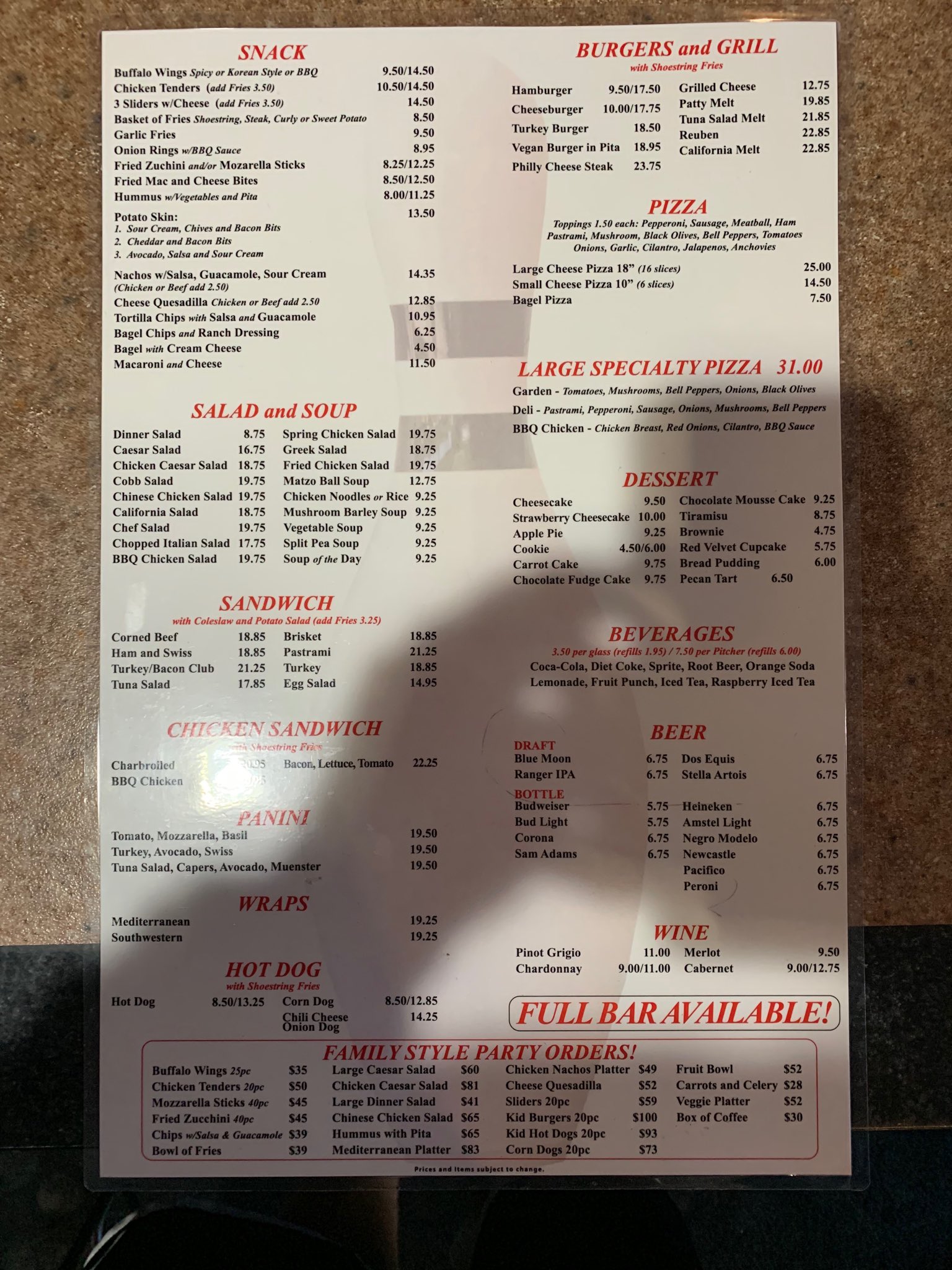 Jack Pollon on Twitter "Pinz bowling 🎳 menu Jerry’s Deli Are they joking with these
