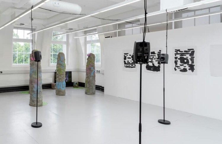 CutTheMustard19's tweet photo. Flo Armitage-Hookes - 'Form in Absence', poem, screen prints, speakers, performances

#poem #poetry #absence #pause #audio #soundart https://t.co/NC9nXjZMn2