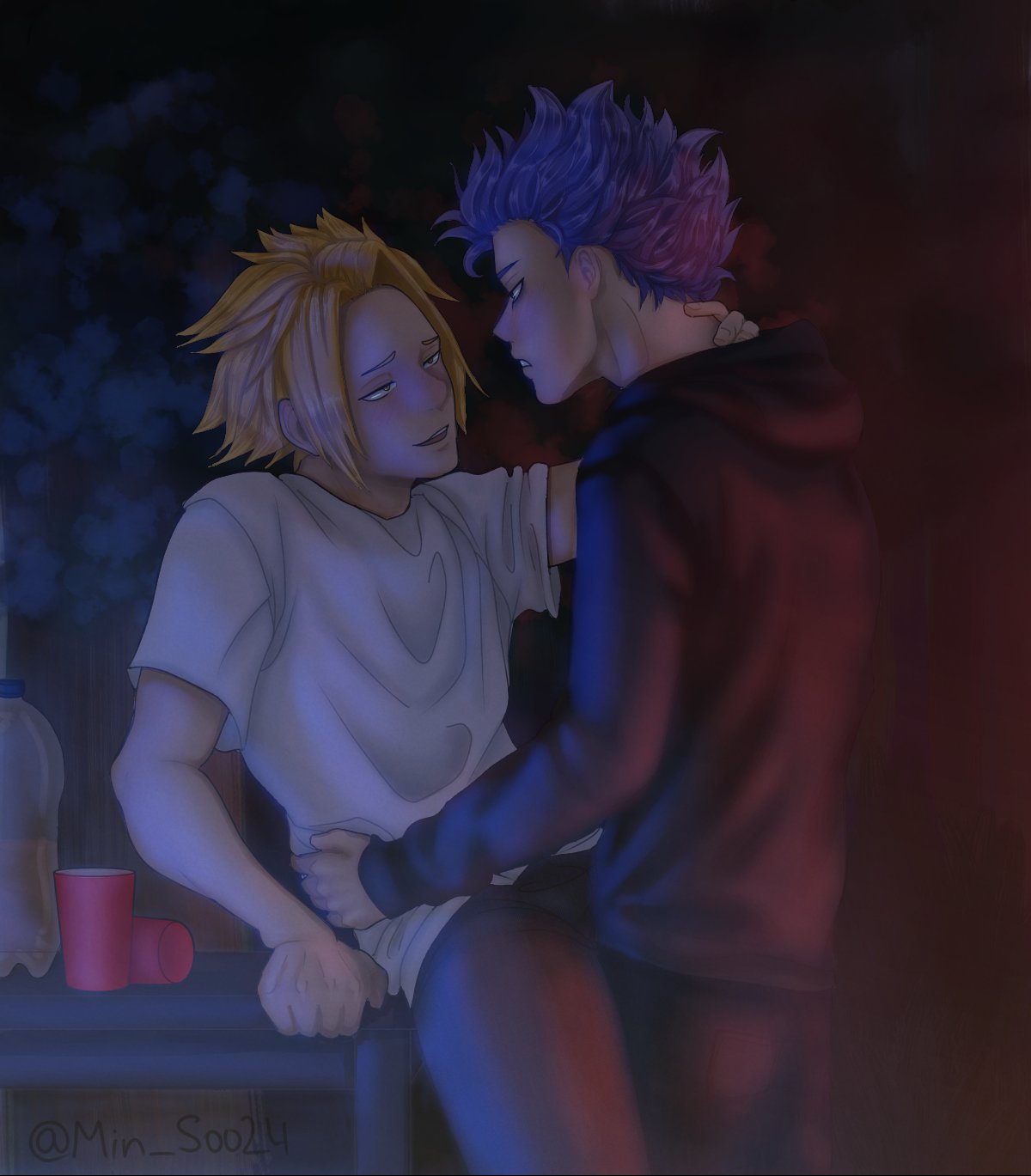 “#kamishin #shinkami #bnha Вот такие вот зажимающиеся у столика с напитками...