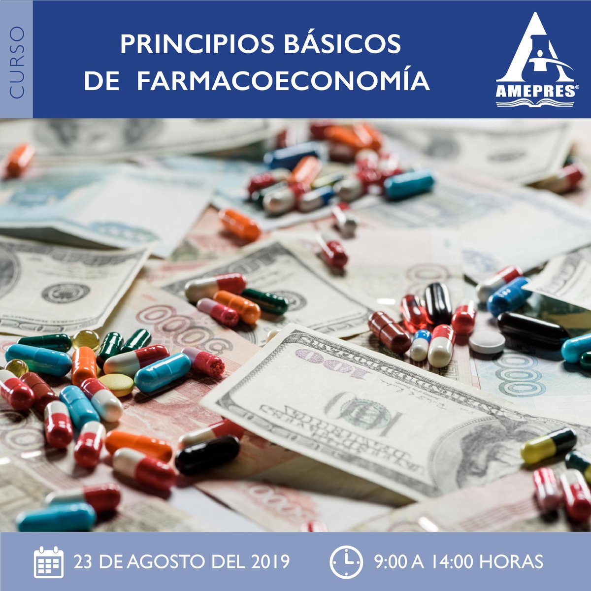 AmepresMX's tweet photo. ¿Sabes Cómo Influye La Farmacoeconomía Como Herramienta Costo-Efectividad en la Industria Farmacéutica? Participa en el curso: "Principios Básicos de Farmacoeconomía" éste 23 de agosto en @canifarma Consulta más información aquí: https://t.co/xkTVtMiOLG
#Amepres #Cofepris #©urso https://t.co/qmjr9CTI81