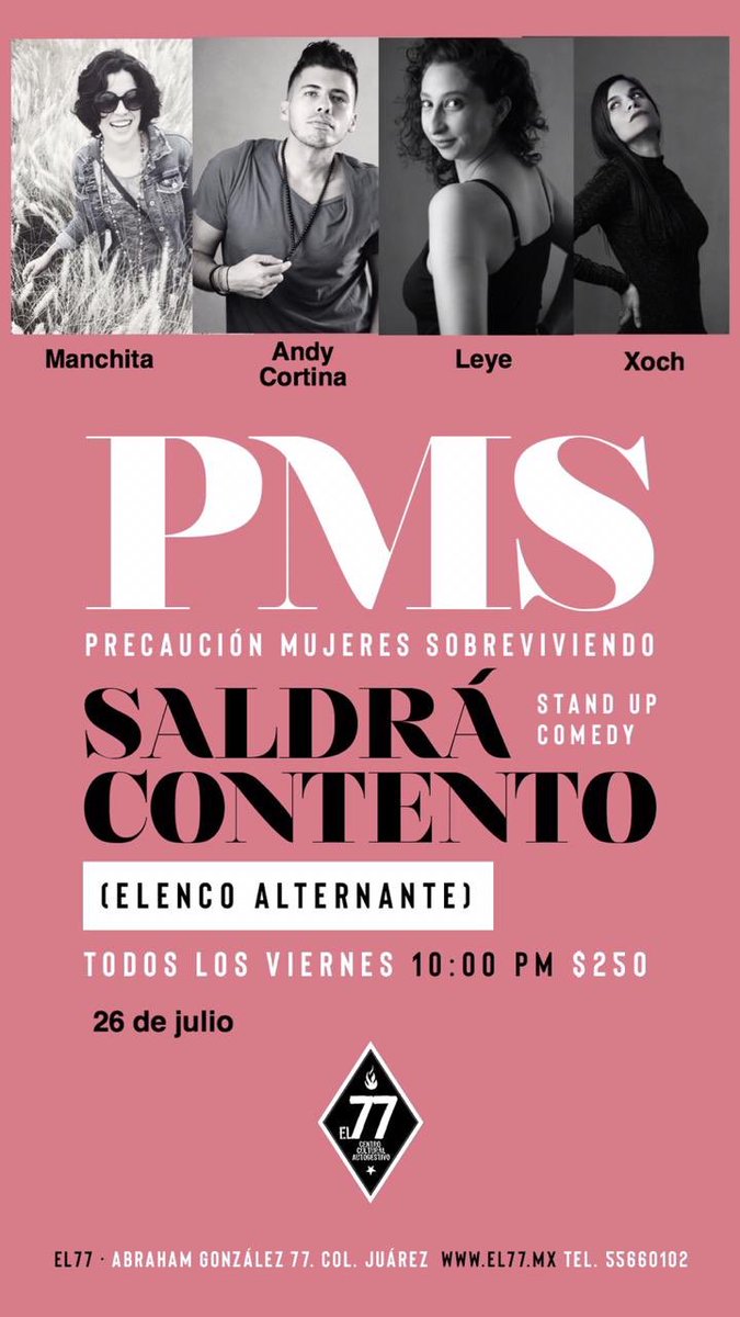 yosoyleye's tweet photo. Tengo 3 PASES DOBLES para el show de HOY a quienes digan cuál es su canción favorita para estos fríos invernales de verano.
10 PM | @el77cultural | #saldrácontento 😁 #LasPMS https://t.co/QZ7q6hvJVd