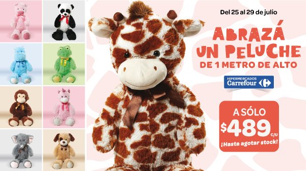 Increíble borde Buque de guerra Carrefour Argentina on Twitter: "¿Hay algo más abrazable que un peluche? Si, un peluche de 1 METRO DE ALTO. Hasta el 29/7 o hasta agotar stock, aprovechá y llevate tu peluche a Increíble borde Buque de guerra Carrefour Argentina on Twitter: "¿Hay algo más abrazable que un peluche? Si, un peluche de 1 METRO DE ALTO. Hasta el 29/7 o hasta agotar stock, aprovechá y llevate tu peluche a