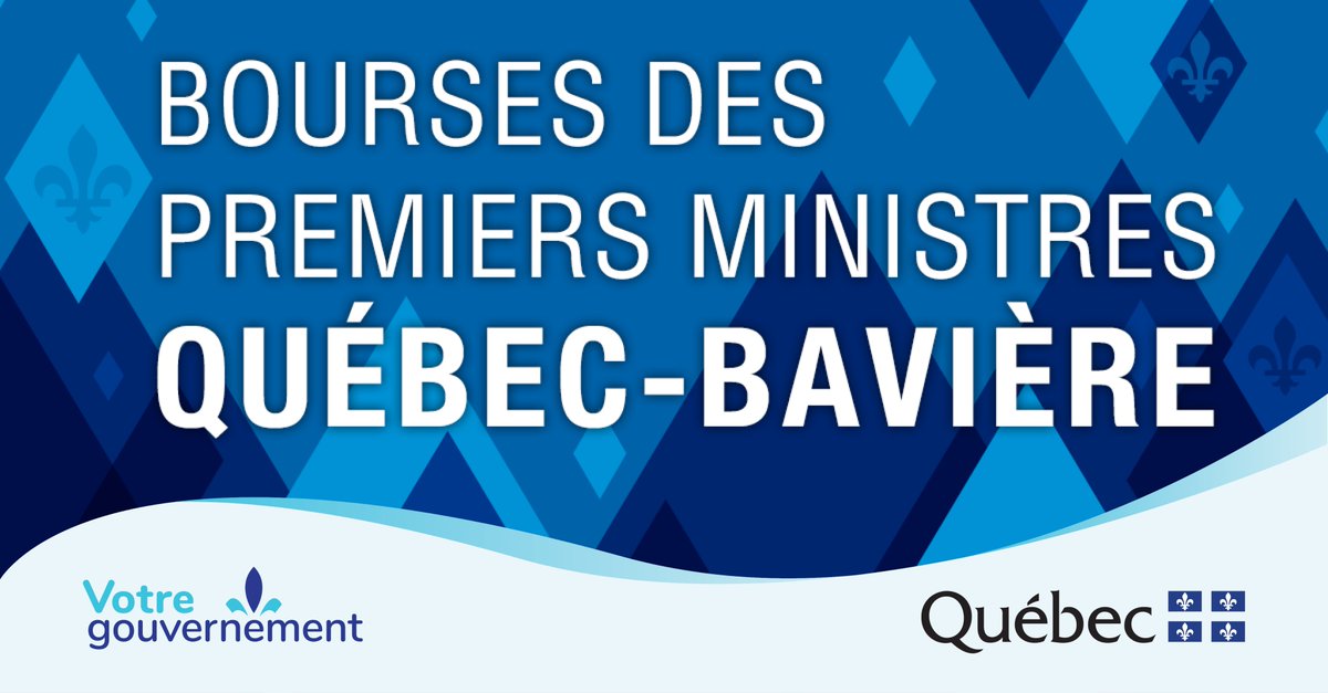 MRIF_Quebec's tweet image. Nous offrons 2 bourses de spécialisation, de 5 000$ chacune, pour des séjours de courte durée en #Bavière à des étudiant(e)s de 2e ou de 3e cycle qui ont une bonne connaissance de l’allemand. 🤩🇩🇪
Déposez votre candidature au plus tard le 3⃣0⃣ septembre➡️mrif.gouv.qc.ca/fr/Prix-et-bou…