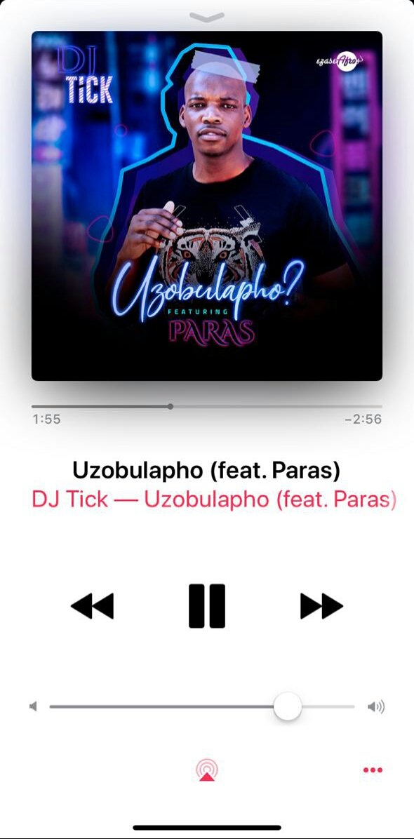 AfroTainmentSA's tweet photo. @DeejayTickSa featuring @paras_rsa got a new single out. Its titled #Uzobulapho ... Have you checked it out yet??? #Uzobulapho single is out on iTunes. A big shout out to the Radio Stations and the DJs who are already playing the song. #SiAfro #AfroAtWork https://t.co/HcO7Dr8otV