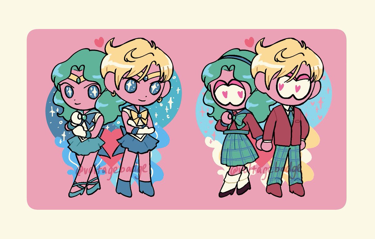 here are the sailor moon charms i did for animaga as well!! im actually really surprised i managed to get them all done >< 