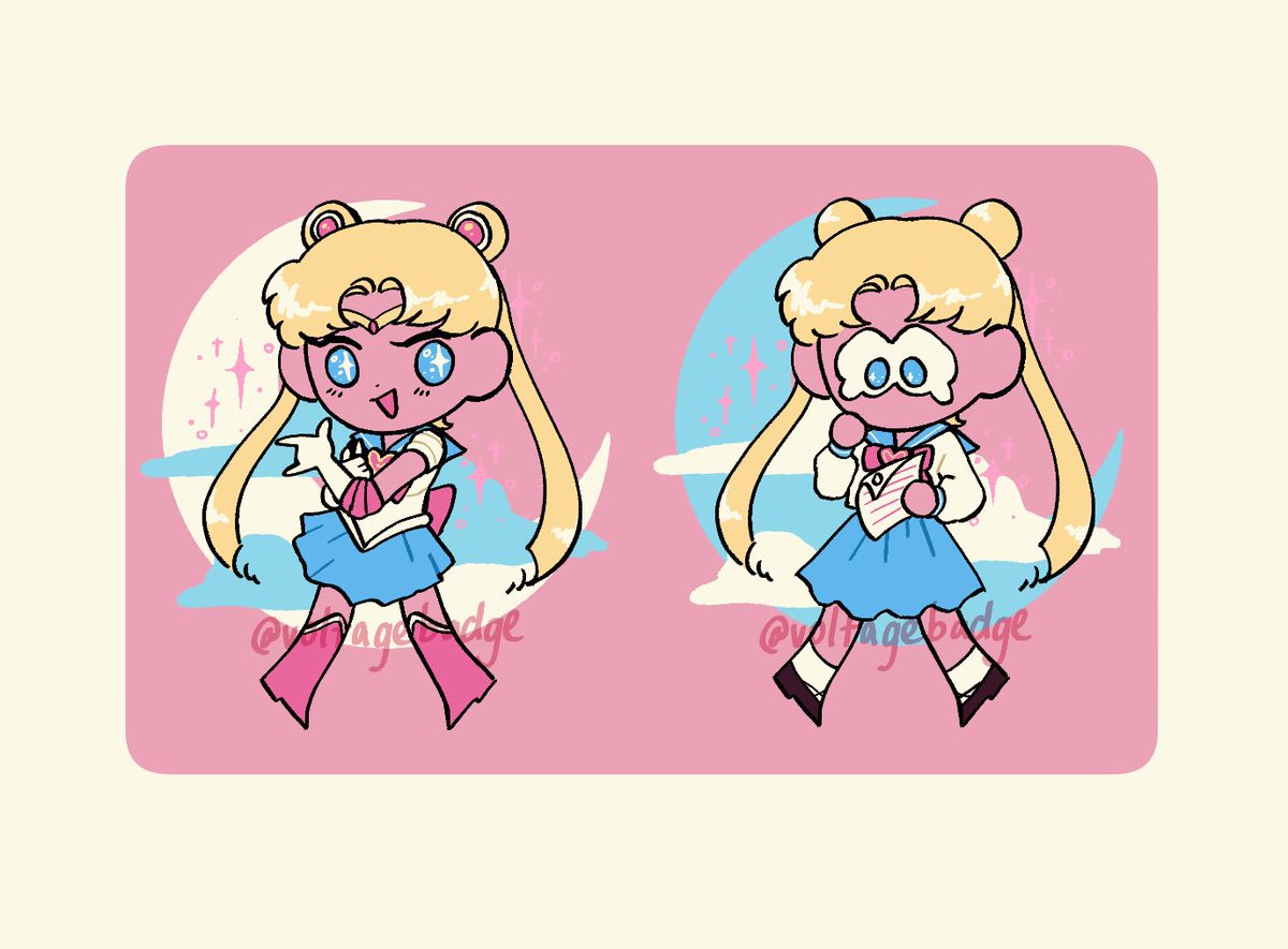 here are the sailor moon charms i did for animaga as well!! im actually really surprised i managed to get them all done >< 