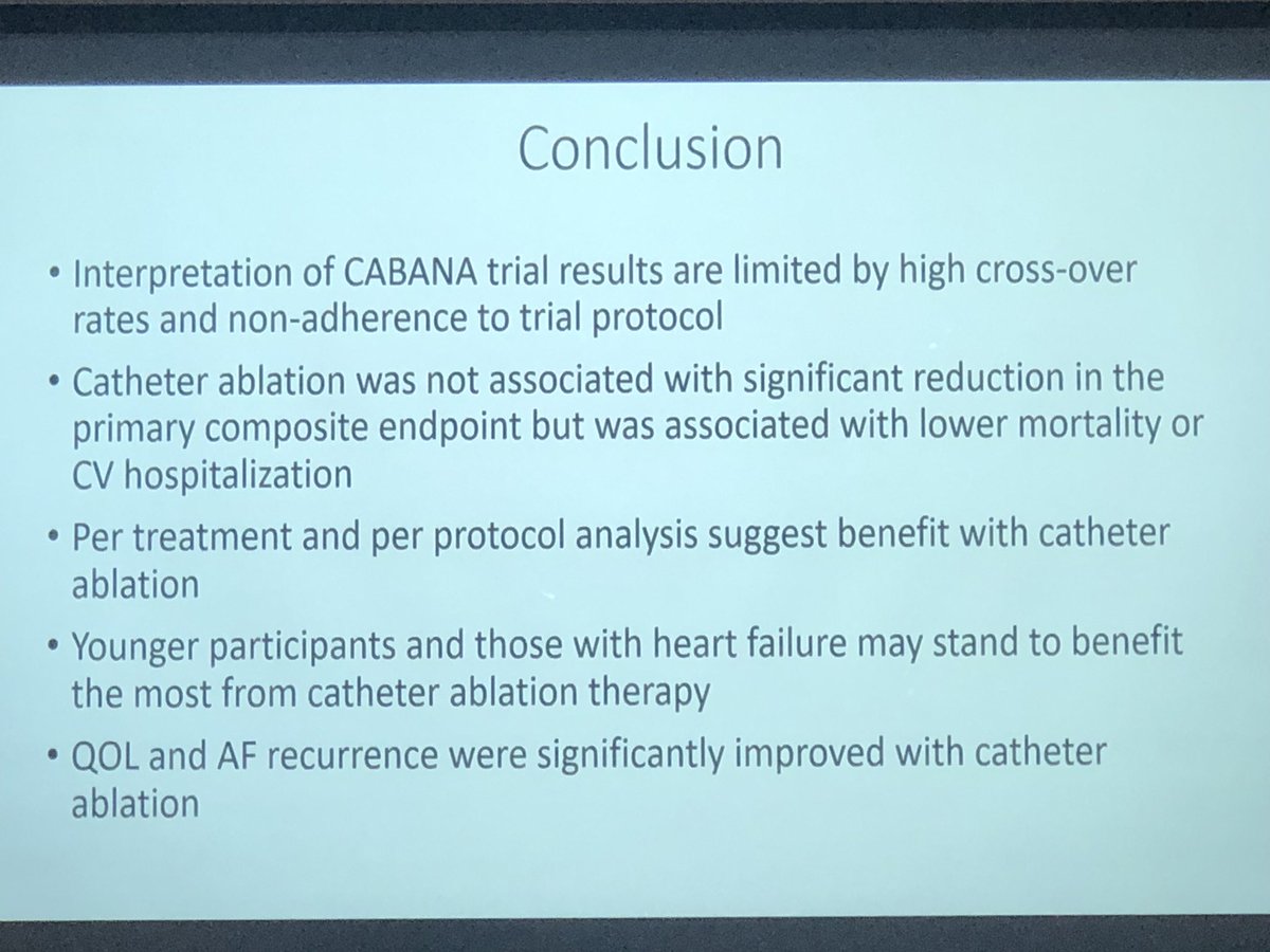 Fantastic, insightful dive into the CABANA trial for Friday AM Fellow’s Report with @nauffal_victor and @paulzei #BWHCVFellowFridays #MedEd #AFAblation #EPPeeps #cardiotwitter @True_EP