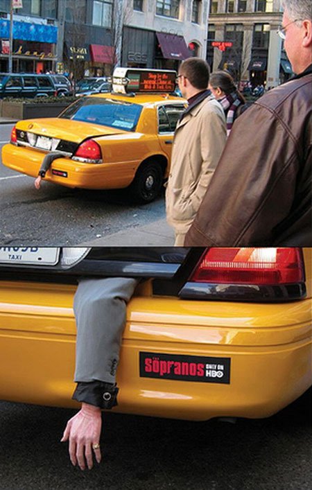 madhatmediaca's tweet photo. Would you still get in the cab? #guerrillamarketing @HBO https://t.co/dBcISsQNDd