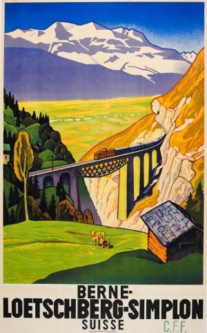 AntikBar's tweet photo. Original #vintage #poster of the day - Berne-Loetschberg-Simplon Suisse (1931) Artist: Eugen Henziross https://t.co/Ey7UuD6Hk8
#Berne #Loetschberg #Simplon #Suisse #Swiss #Railway #Switzerland #Train #Scenic #Countryside #Bridge #Tunnel #Mountains #History #Art #Design #Travel https://t.co/b0ASxT0ub5