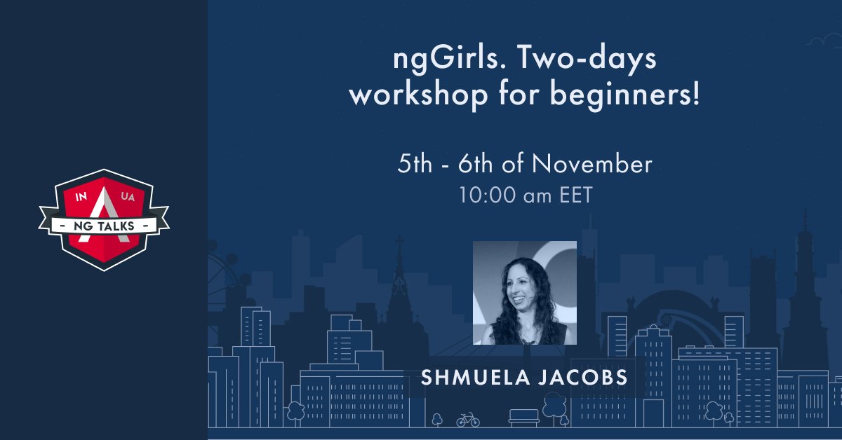 ngtalks_ua's tweet photo. Heeeey =)

ngGirls - two days workshop for beginners at NgTalks 2019.
@ShmuelaJ 
The full-day workshop is free for women to attend and aims to introduce women to developing web applications and to increase diversity in the industry.
https://t.co/Vu02lCNvMz https://t.co/mrl0XuThA2
