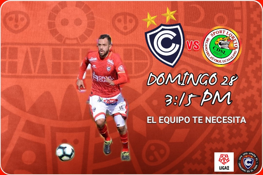 UpaUpaUpapaElCC's tweet photo. 🔥 ¡HINCHA ROJO EL DOMINGO JUEGA EL  #UpaQueUpa, EL EQUIPO NOS NECESITA..!! 
⚽ #CIENCIANO 🆚 Sport Loreto
🏆 #Liga2 - Fecha 8
📆 Domingo 28 de Julio
🕗 15:15h
🏟 Estadio Inca Garcilaso de la Vega
#ArribaCienciano 🔴💪🔴 https://t.co/NjfIWHCl3c
