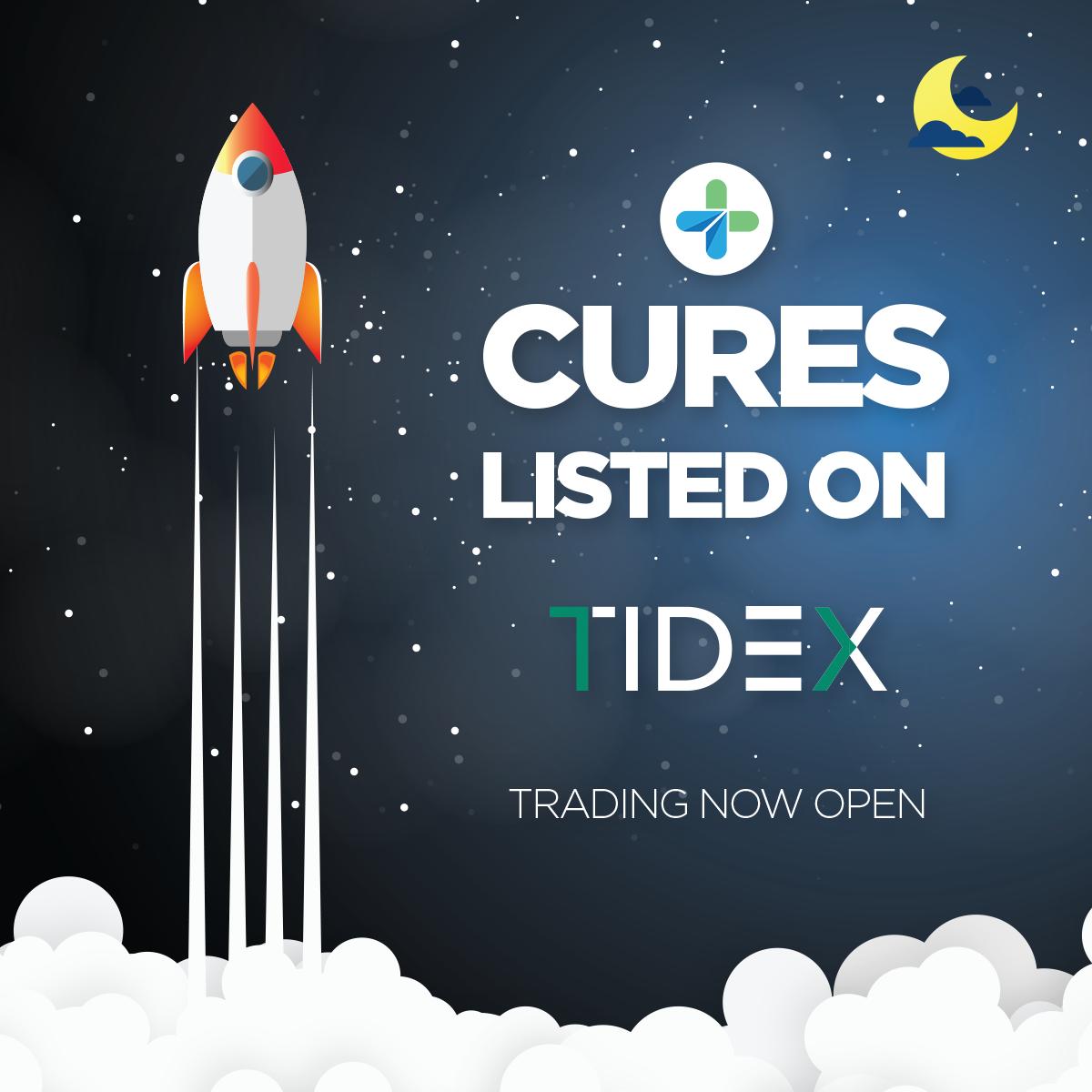 🥳 CURES Token is now officially listed and freely tradable on Tidex:
tidex.com

Stay tuned for a major update from the CURES team.
-
#innovation #paymentindustry #healthcare #investing #blockchain #startup #tidex <a href="/Tidex_Exchange/">Tidex Global</a>