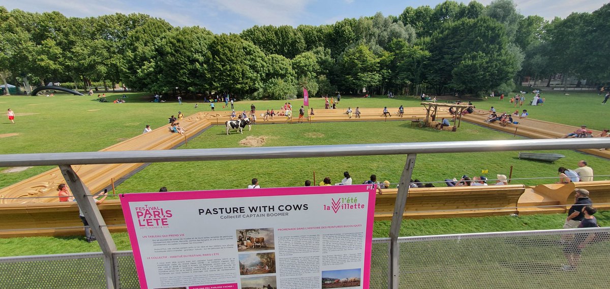 Calli_stta's tweet photo. A la @LaVillette pour voir le tableau. Sont mimi les vaches. #paris #parislete2019 #pasturewithcows https://t.co/PApaUD33BJ