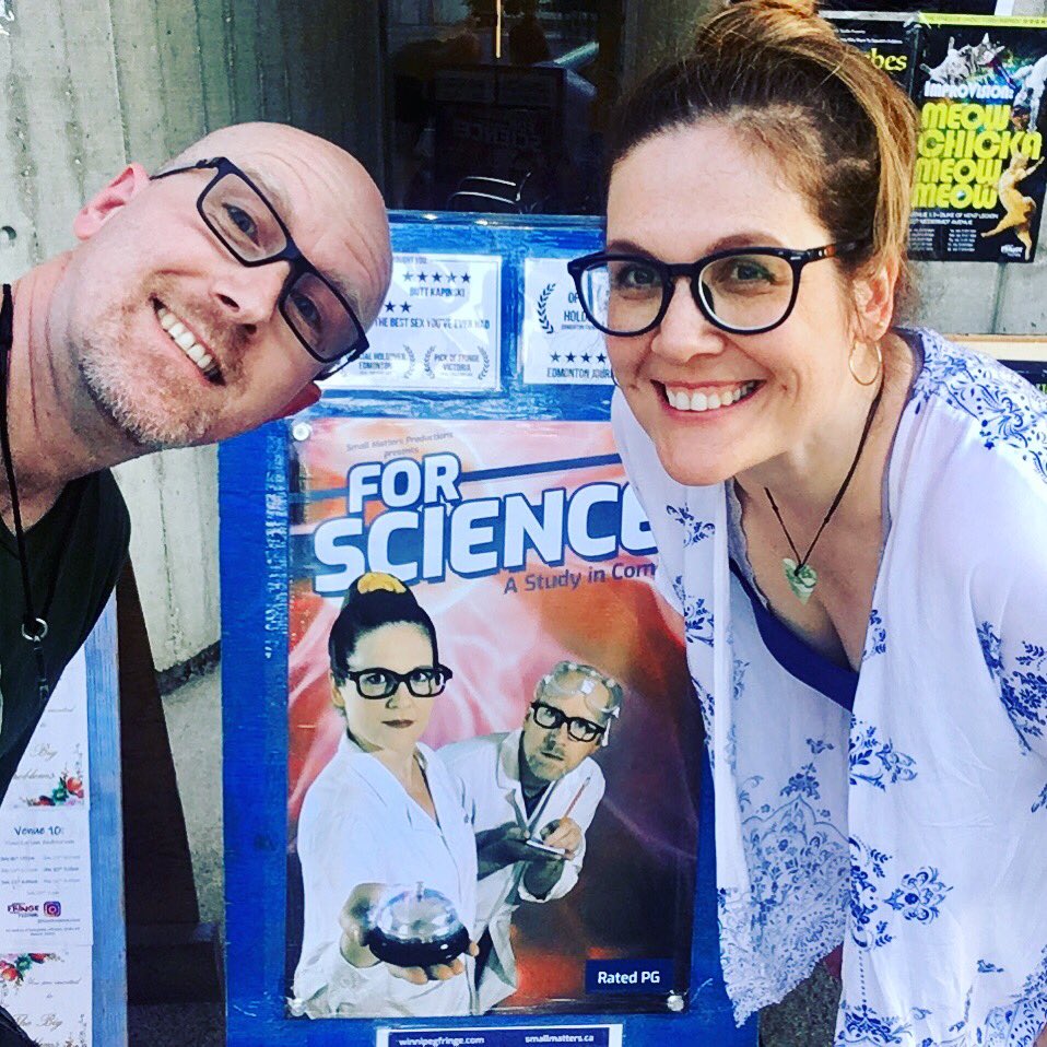 christinelesiak's tweet photo. 2 more chances to catch FOR SCIENCE!  CBC critics pick for the closing weekend. @WinnipegFringe ⭐️⭐️⭐️ ⭐️ ⭐️ - @edmontonjournal  ⭐️⭐️⭐️ ⭐️ ⭐️ -  Vue  ⭐️⭐️⭐️⭐️  @CBCManitoba ⭐️⭐️⭐️⭐️ @WinnipegNews V12 -Asper Centre, UofW. Fri 4 pm and Sat 6:45 pm. @SmallMattersP #wpgfringe https://t.co/F0GTjig52b