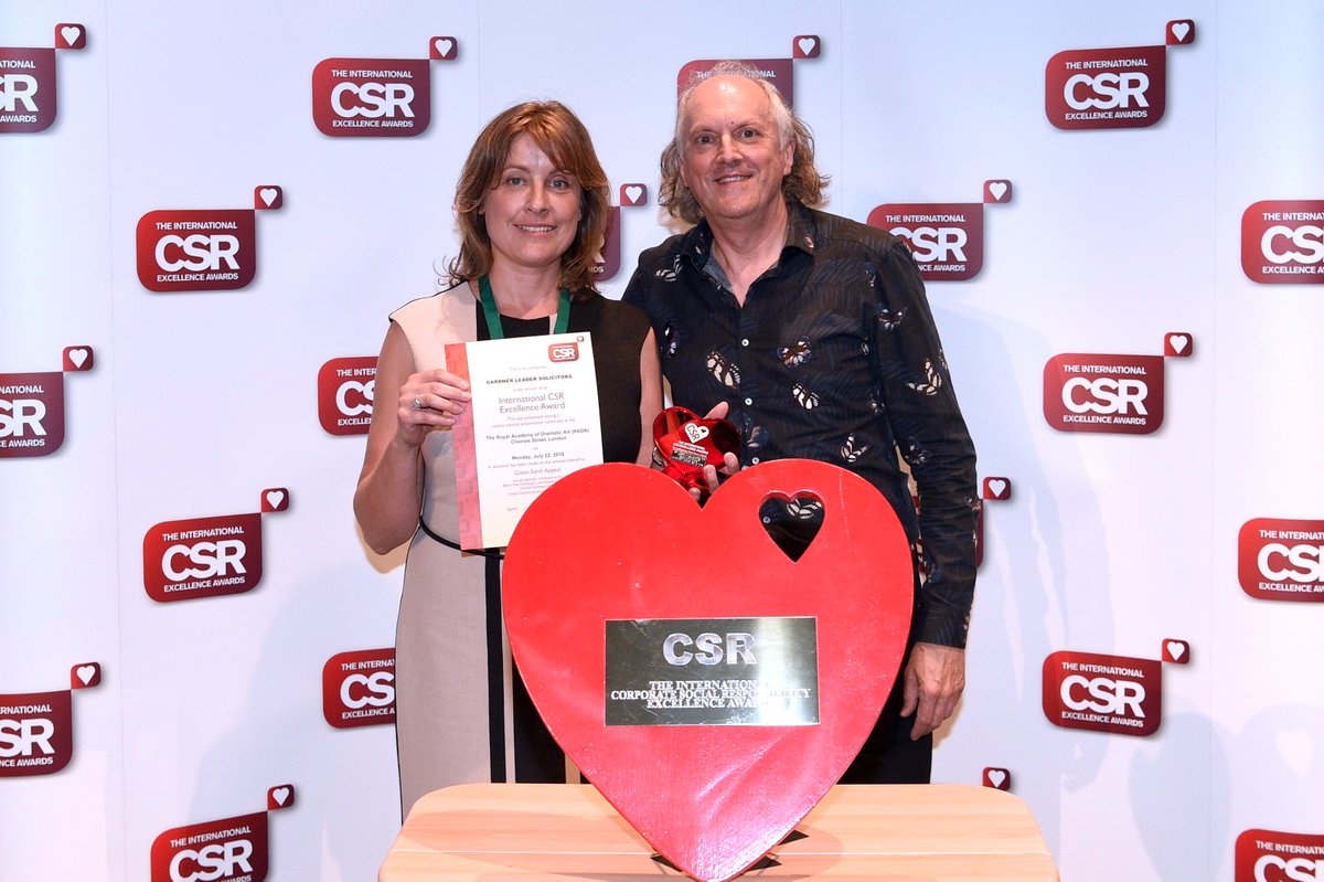 GardnerLeader's tweet photo. We are delighted to receive an award from the #CSR accreditation of excellence this week for our corporate social responsibility work. @TheGreenOrg https://t.co/DIpt4qEyVh