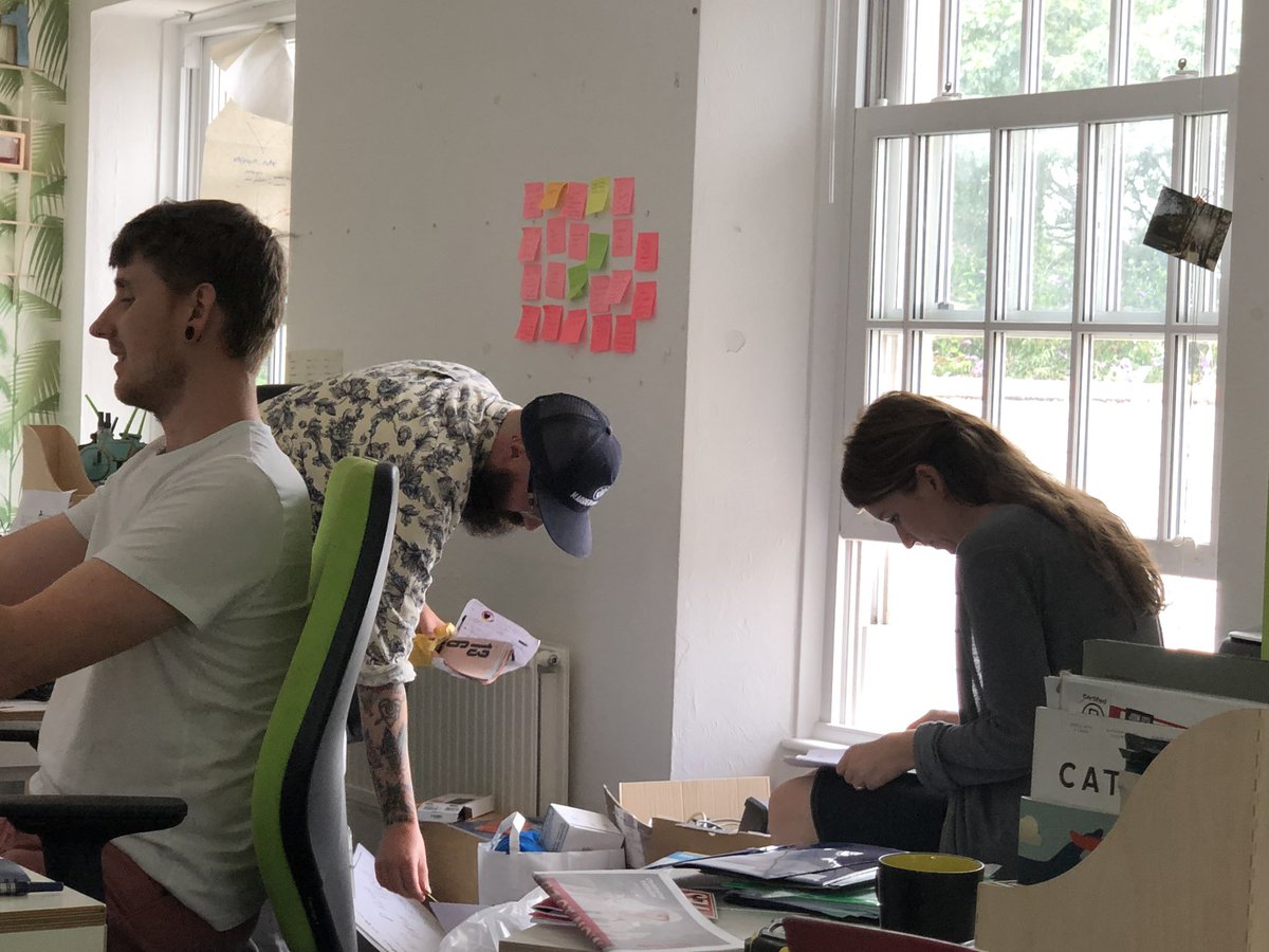Leapness's tweet photo. Some of our team decamping and reminiscing over the last 7 years of our current studio location before we move next week to #truro and talking our studio space in #London #sustainabledesign #creativesforgood https://t.co/pScD7OKmNx