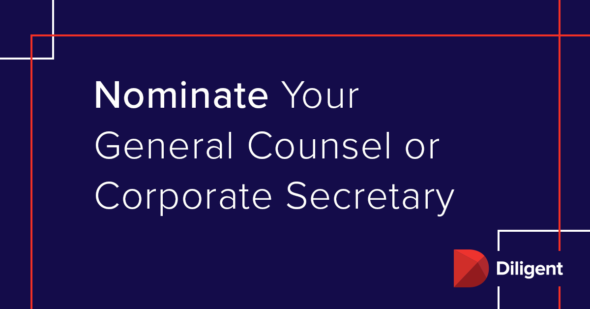 diligentHQ's tweet photo. We're excited to launch the new Modern Governance Ambassador Program! Recognize a hardworking general counsel or corporate secretary you know. Nominating takes 2 minutes: https://t.co/hh8Jmk7ELD @BrianKStafford @BoardResources @GovTechGeek #CorpGov #ModernBoards https://t.co/WJCMIQ4g7X