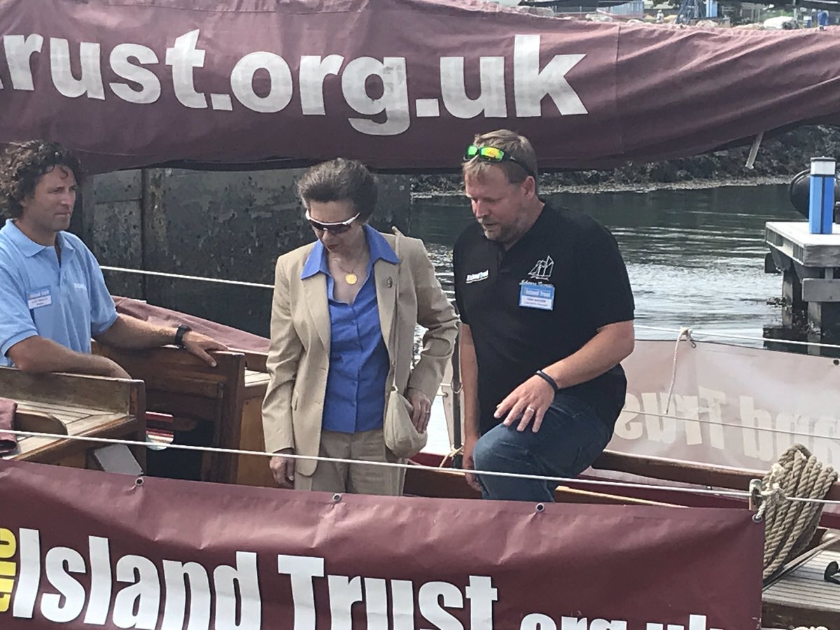 Great weather to show HRH The Princess Royal around the Island Trust fleet. <a href="/plymouthcc/">Plymouth City Council</a> <a href="/WeAreDevon/">We Are Devon</a> <a href="/RoyalFamily/">The Royal Family</a> <a href="/yachthavenquay/">Yacht Haven Quay Plymouth - DRY STACK MARINA</a> <a href="/TheIslandTrust/">TheIslandTrust</a>