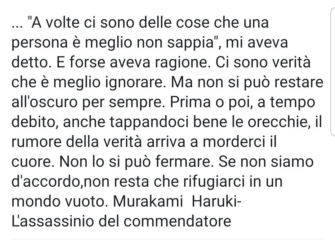 ValeSnt78's tweet photo. Il rumore della verità arriva a mordersi il cuore #Murakami https://t.co/QCdwvf7exF