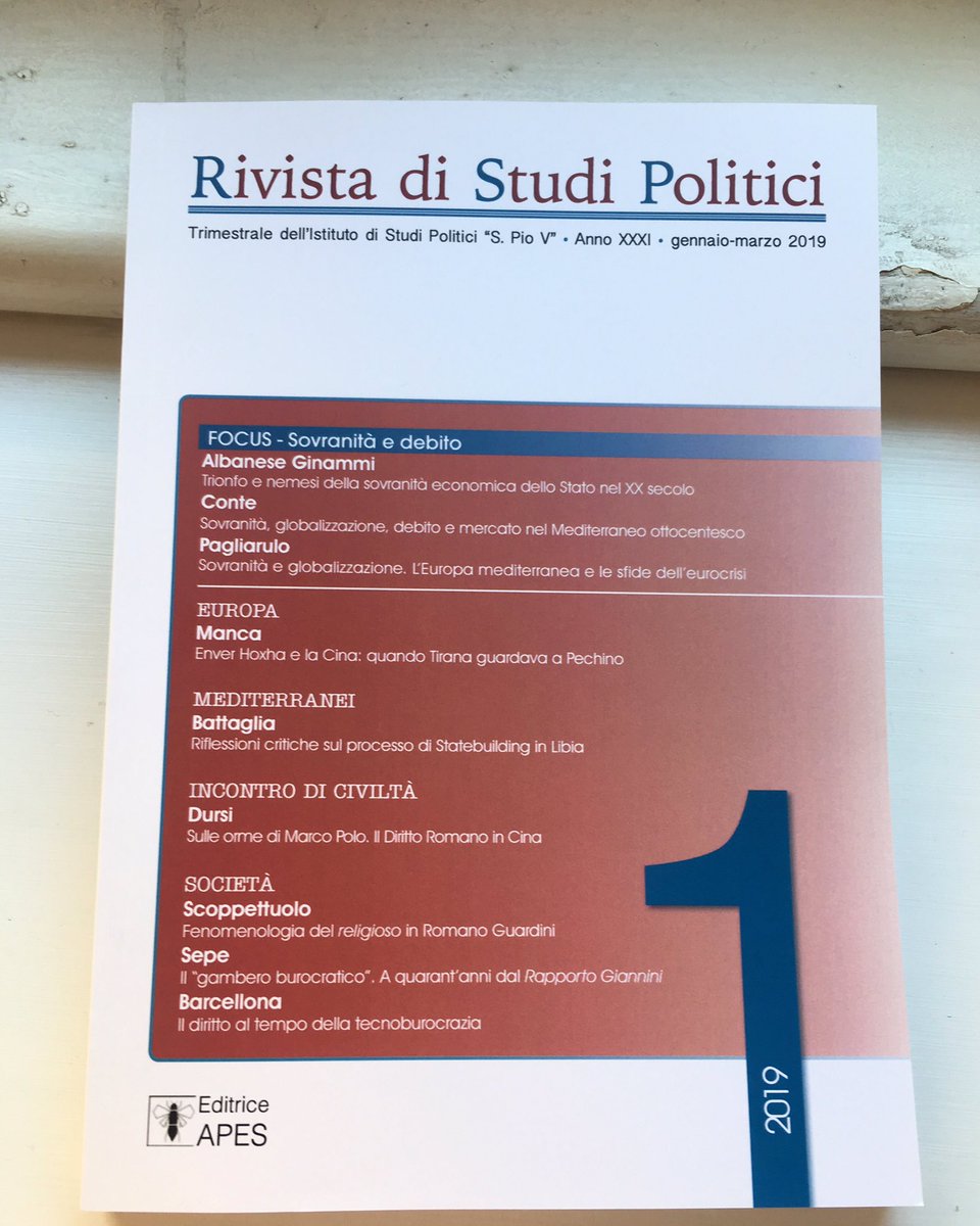 ISPioV_'s tweet photo. Con il focus dedicato al tema “#Sovranità e #debito”, esce il nuovo numero della Rivista di Studi Politici, il Trimestrale dell’Istituto!

Per scaricare il volume completo: https://t.co/vffcN8cooC

#rivista #politica #studipolitici #Europa #ue #Mediterraneo #Libia #Cina #ispiov https://t.co/kFcNdaM9l7