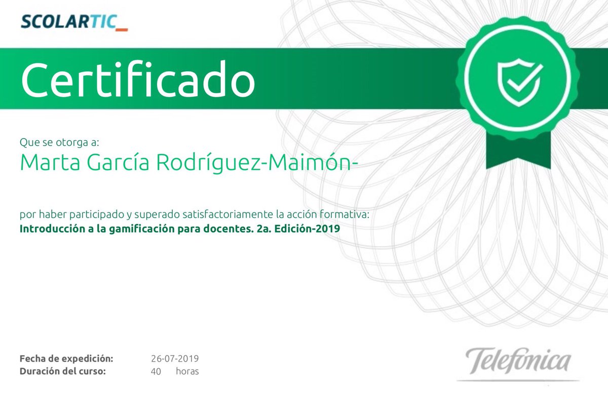 <a href="/ScolarTIC/">ScolarTIC</a> curso de Introducción a la gamificación para docentes hecho! #elveranoesparaaprender