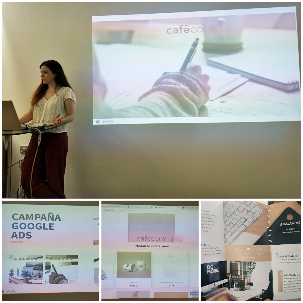 NettDigital's tweet photo. Continuamos viendo en acción a nuestros alumnos presentando el #Proyecto360 del #MasterMPD Mohamed @ZaragozaVintage con el proyecto @teltronic_zgz soluciones en comunicaciones para empresas, Verónica Zárate @cafecon_v presentando su #MarcaPersonal y @gamoboss con @dataria 🏨 https://t.co/5yisCK8VK3