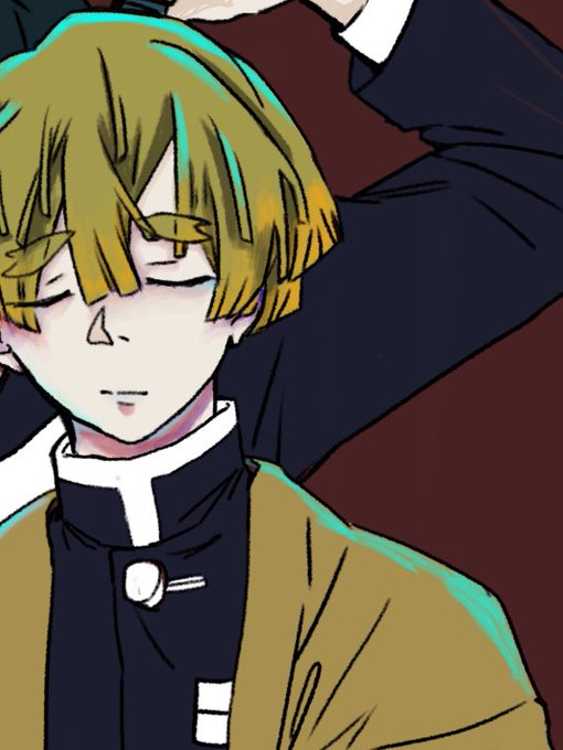 みなも熙さんがTwitterに投稿した我妻善逸(鬼滅の刃)のイラスト。
