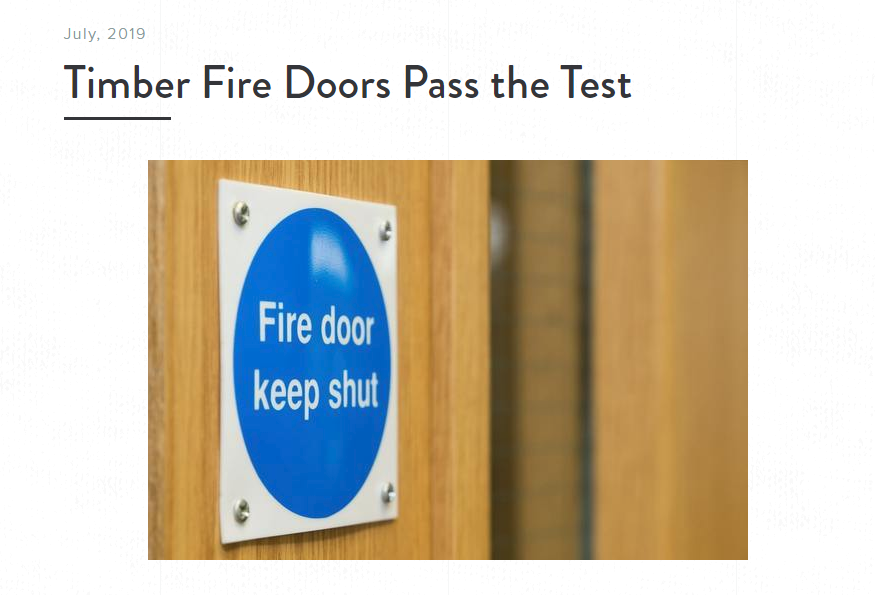 Timber Fire Doors Pass the Test! cwfields.co.uk/news/fire-doors #firedoors #firesafety #doorsets #doors