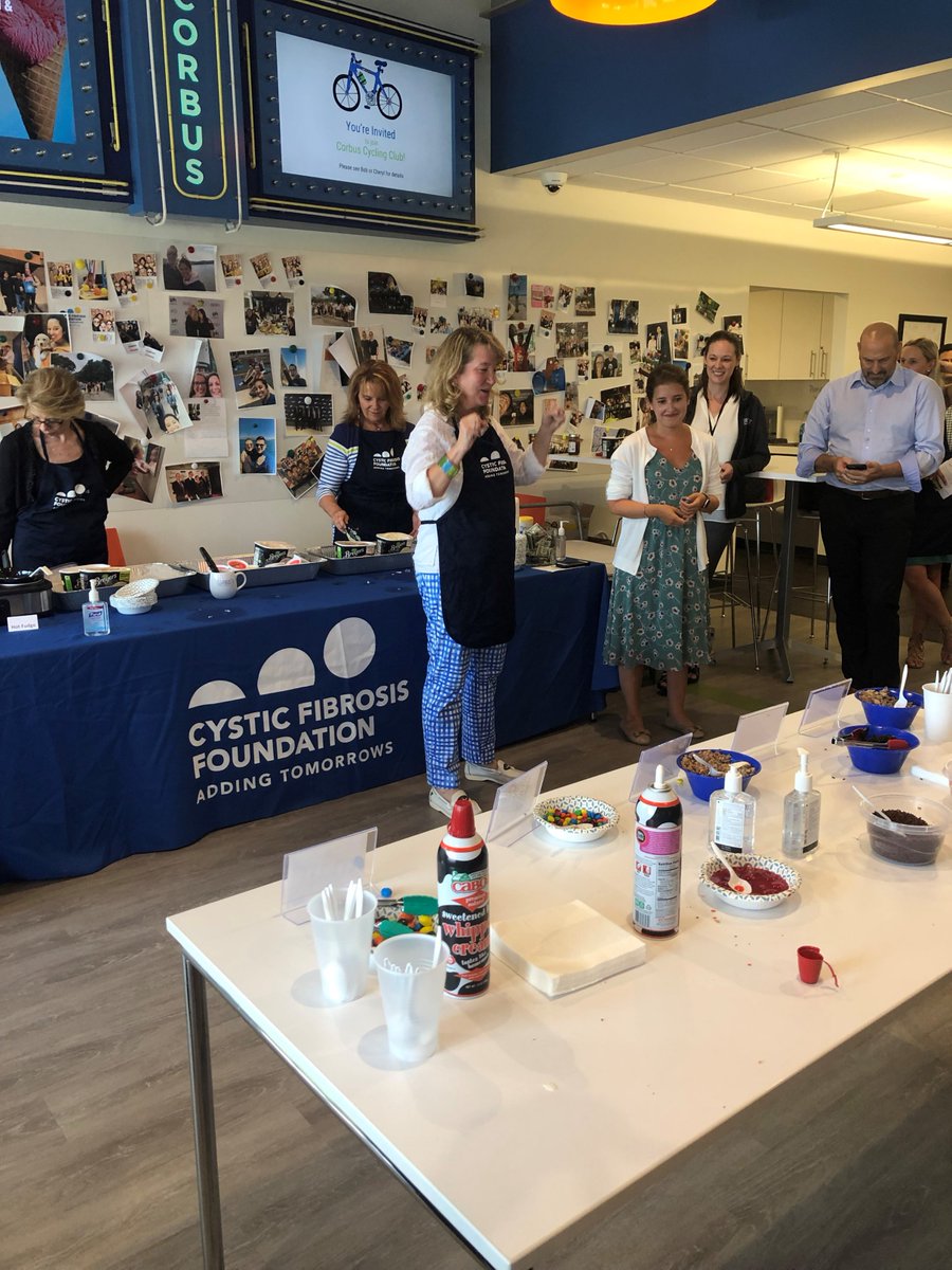 CorbusPharma's tweet photo. Thank you @CFF_MassRI for visiting us in Norwood & bringing sweet treats earlier this week! We are so excited to kick off 2019 #CFCycleforLife fundraising efforts together. We are proud to collaborate with you to #AddTomorrows for people with #cysticfibrosis. #CF #CFawareness https://t.co/MkghwP7Rvz