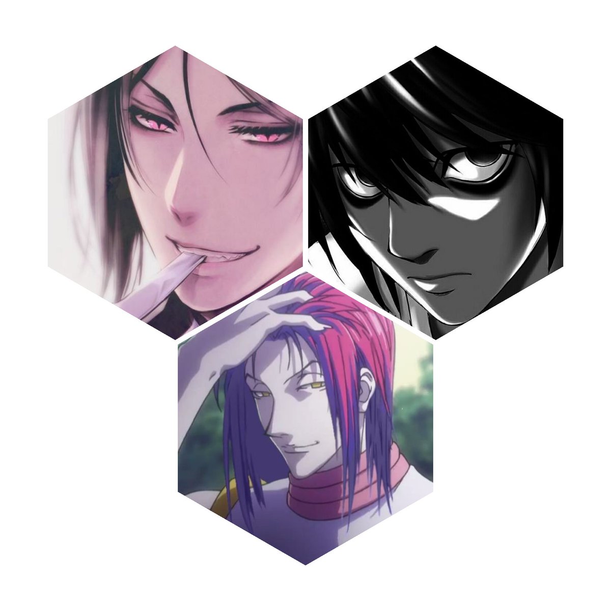 mangakonoha's tweet photo. J'arriverais jamais à trouver plus charismatiques qu'eux je crois...
#Sebastian #L #Hisoka https://t.co/sO6wpbLMcl