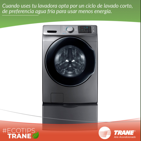 MexicoTrane's tweet photo. Siguiendo el #Ecotip de hoy podrás reducir el consumo de energía al momento de lavar tu ropa #TraneContigo #CompromisoTrane #FelizDomingo https://t.co/1zGvtaXmvn