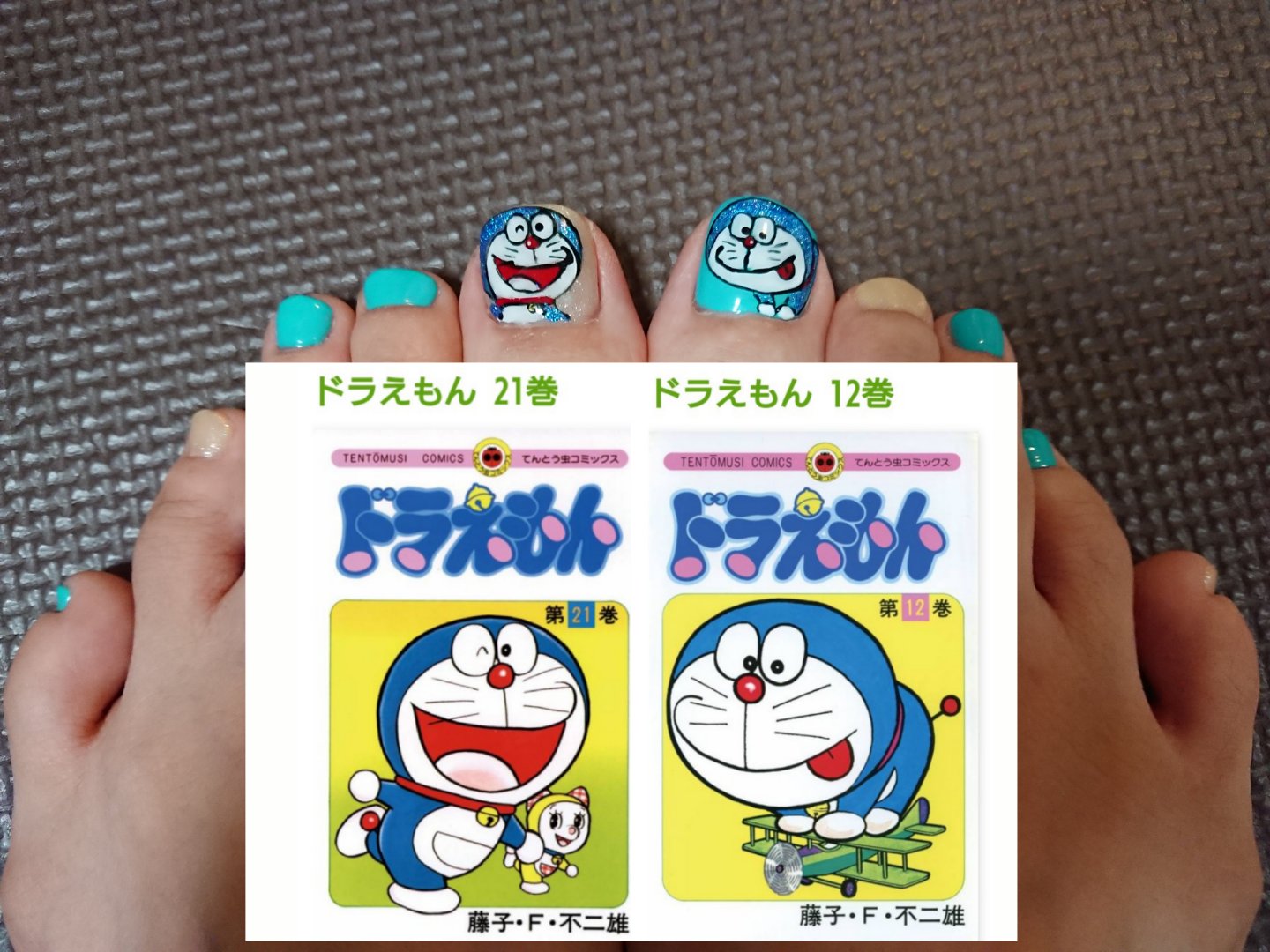 うえ この夏初めてのﾌｯﾄｼﾞｪﾙﾈｲﾙ このｸｵﾘﾃｨｰ 凄い ドラえもん ドラえもんネイル フット ネイル ジェルネイル T Co Czmleduelk Twitter