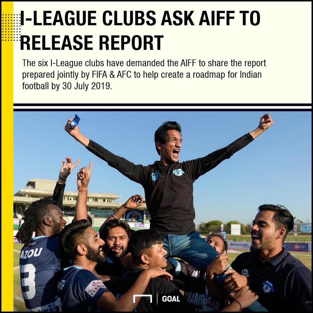 EBRPFC's tweet photo. Wait What? Didn’t AIFF already say in their official statement to @FIFAcom and @theafcdotcom that the report is being followed anyway since 2018. Then how come the ILeague Clubs haven’t seen it yet? What are we missing here? Source: @goal. #ProRelForIndia #saveindianfootball https://t.co/qkl2p5Lvxr
