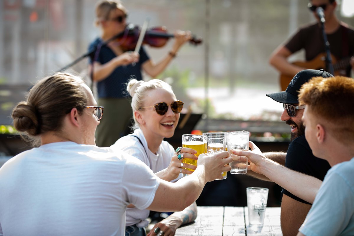 TGIF! Kick off the weekend with Local 'n Live. Enjoy your favorite local bands while sipping on drinks from <a href="/MiddleWestSpts/">Middle West Spirits</a> and  <a href="/WolfsRidgeBrew/">Wolf's Ridge Brewing</a>  🎶 Music starts at 5 in the Gateway Beer Garden. Cheers to that! 🍻 @CD1025FM  @DISPourHouse  #drinklocal #ohiobeer #heygateway