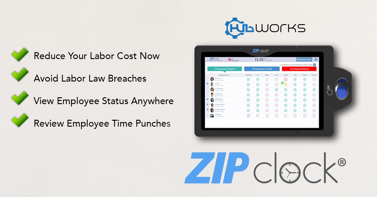 HubWorksApp's tweet image. Let us help you! Click here for more information: 
bit.ly/2GutSAy

#ZipClock #TimeClockSoftware #Payroll