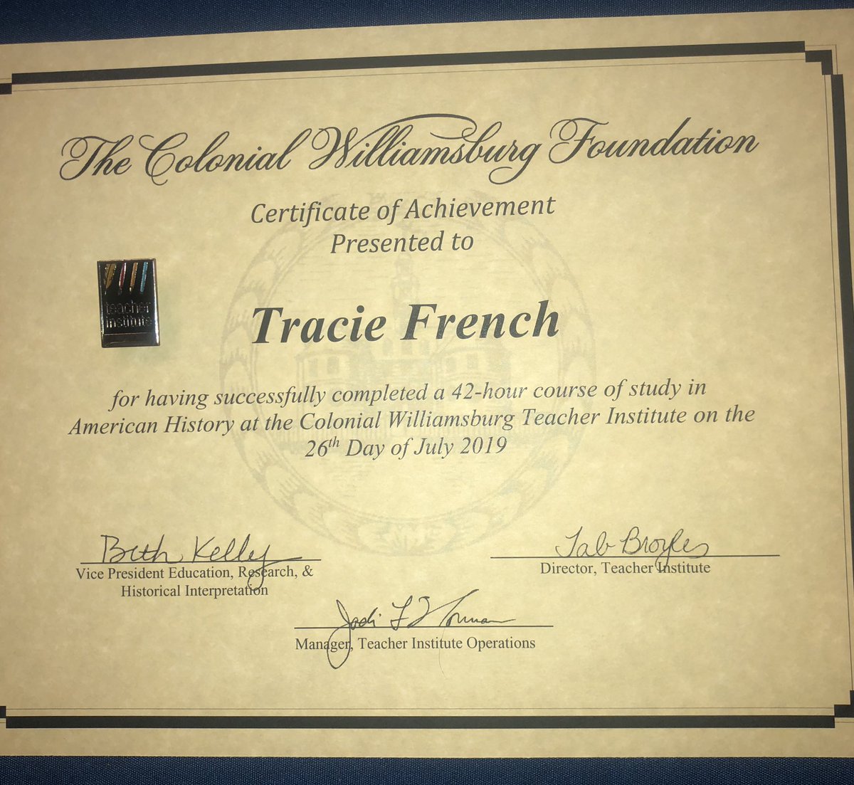 TracieFrench's tweet photo. Finished an amazing week in Williamsburg. So lucky to have participated in the Teacher Institute and can’t wait to go back and share my learning with my new students! #weareweaver @Weaverwhales https://t.co/q63LGQsbEB