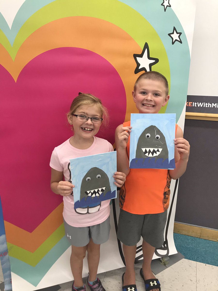 MollyKHein's tweet image. They enjoyed the camp creativity activities this summer! The shark was my favorite! #makeitwithmichaels #campcreativity