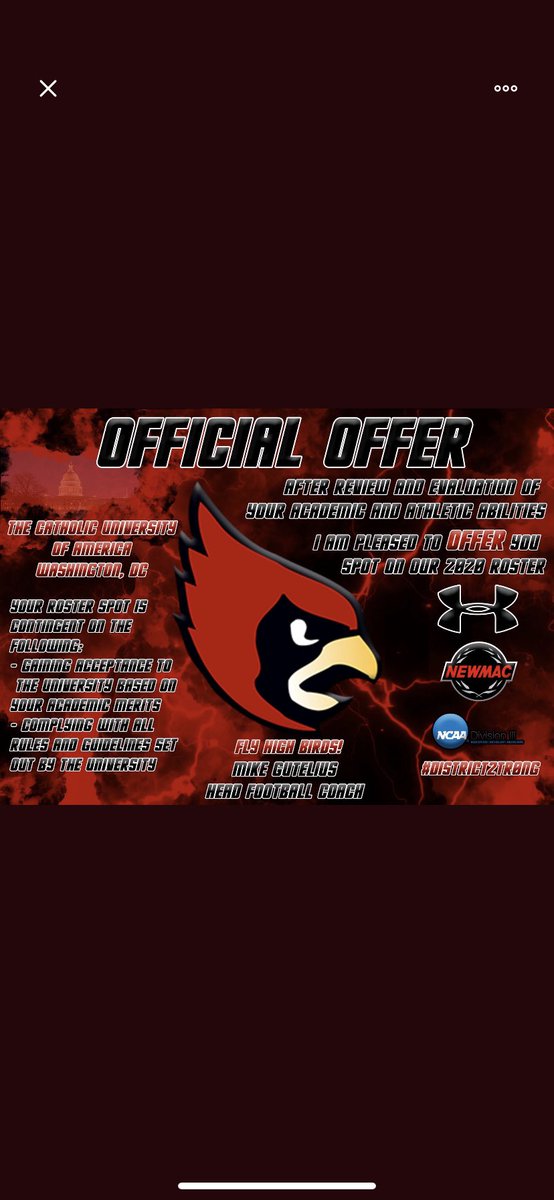 WarrenIsaiah1's tweet photo. Blessed to Have EARNED my first offer from Catholic University. @CoachBBachman @mjfrecruits @TeamDOWIT https://t.co/rlqzEtJxGD