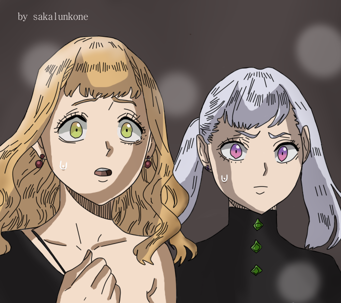 “#blackclover #blackclover214 lineart mimosa and noelle en mejor calidad ht...