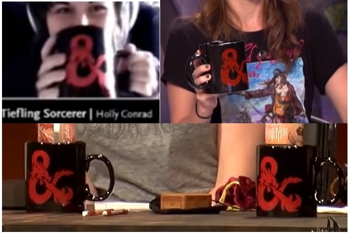 Ditdah's tweet photo. @Wizards_DnD @ChrisPerkinsDnD @matthewmercer @HollyConrad @Marisha_Ray Can anyone PLEASE help me figure out where to buy (an official version of) this mug? It's been haunting me for months, showing up in all my favorite shows. I can't find it anywhere! https://t.co/oOTio9H25i