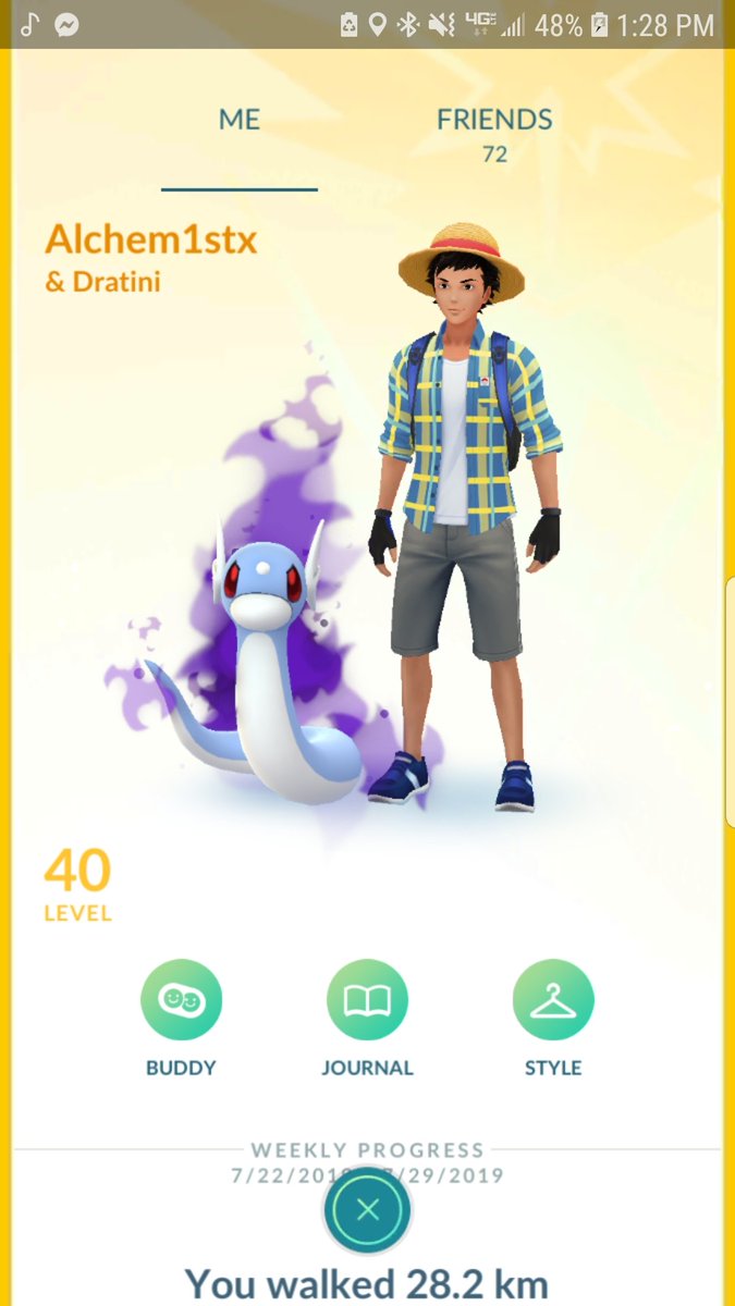 Alchem1stX's tweet image. Captured my Shadow Dratini! #pokemongo #TeamRocketEvent #TeamRocket