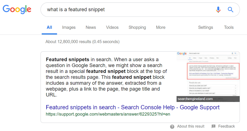 mirhammadzafar's tweet photo. This post will give you a brief idea on how you can rank a page on #Google’s featured snippet — without building any links to that page. https://t.co/idxz7zCLmP

#onlinemarketing #digitalmarketing #seo #searengineotimization #marketingtips https://t.co/4YGSNHp9yo