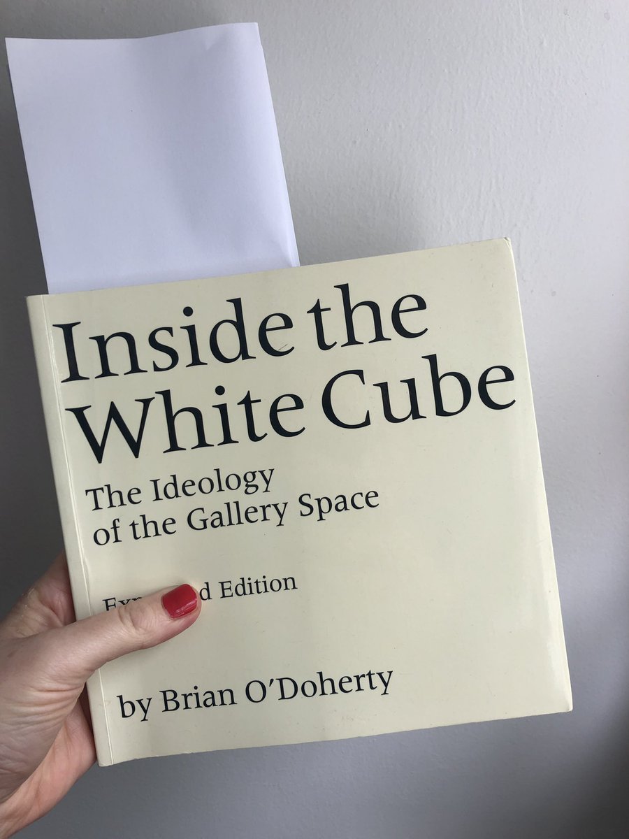 J_Wilkinson_Art's tweet photo. Great piece by @benson_louise @ElephantMag art. Some of the same questions (and new ones!) being raised again as by #BrianODoherty in his seminal @Artforum essays Inside the White Cube (1976) Anyone want to re-read these beauties with me and see what they have to say in 2019? https://t.co/2e3UDzWSqv