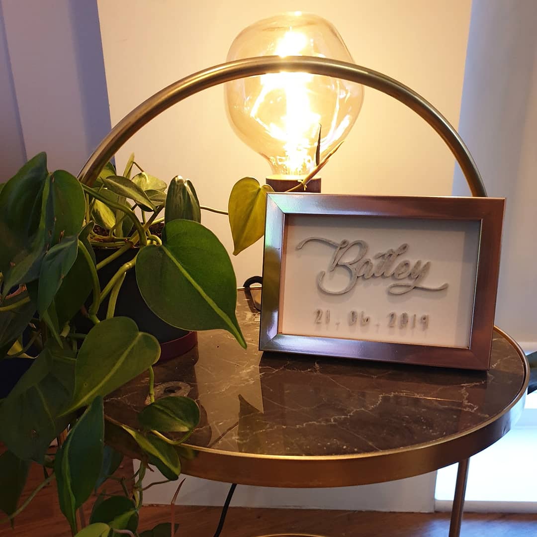 AdditiveLDN's tweet image. Baby names &amp;amp; dates! DM for info #3dprint #3dprinted #frame #gift #homedeco