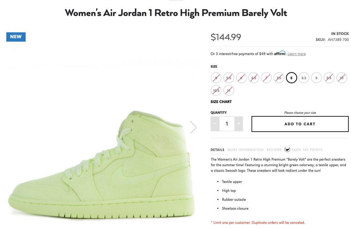 jordan 1 retro high barely volt