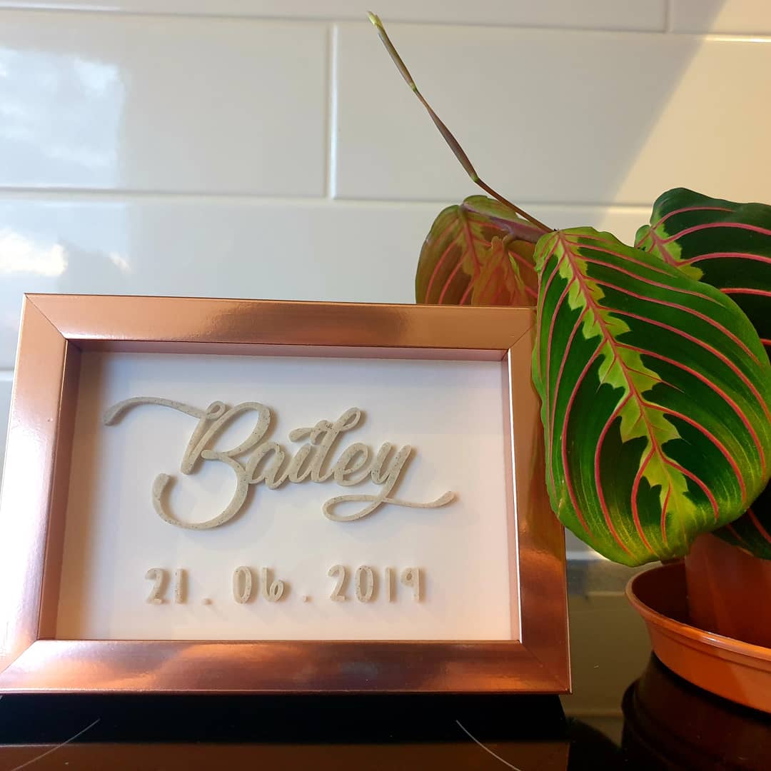 AdditiveLDN's tweet image. Baby names &amp;amp; dates! DM for info #3dprint #3dprinted #frame #gift #homedeco